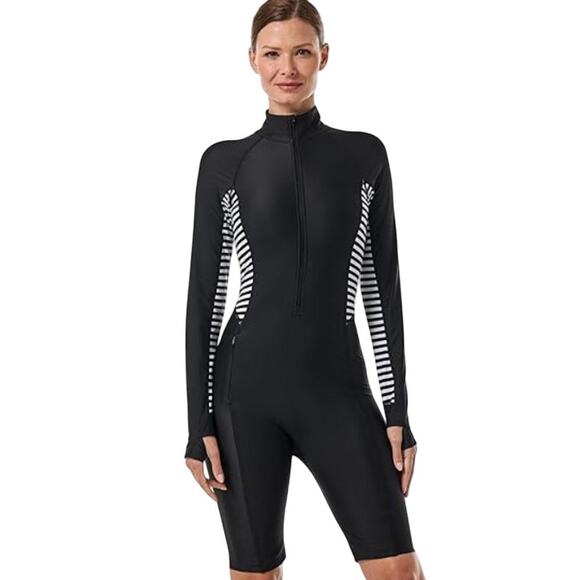 Coolibar UPF 50+ Women's Alana Knee Length Sun Protective Swimsuit Small - Picture 1 of 15